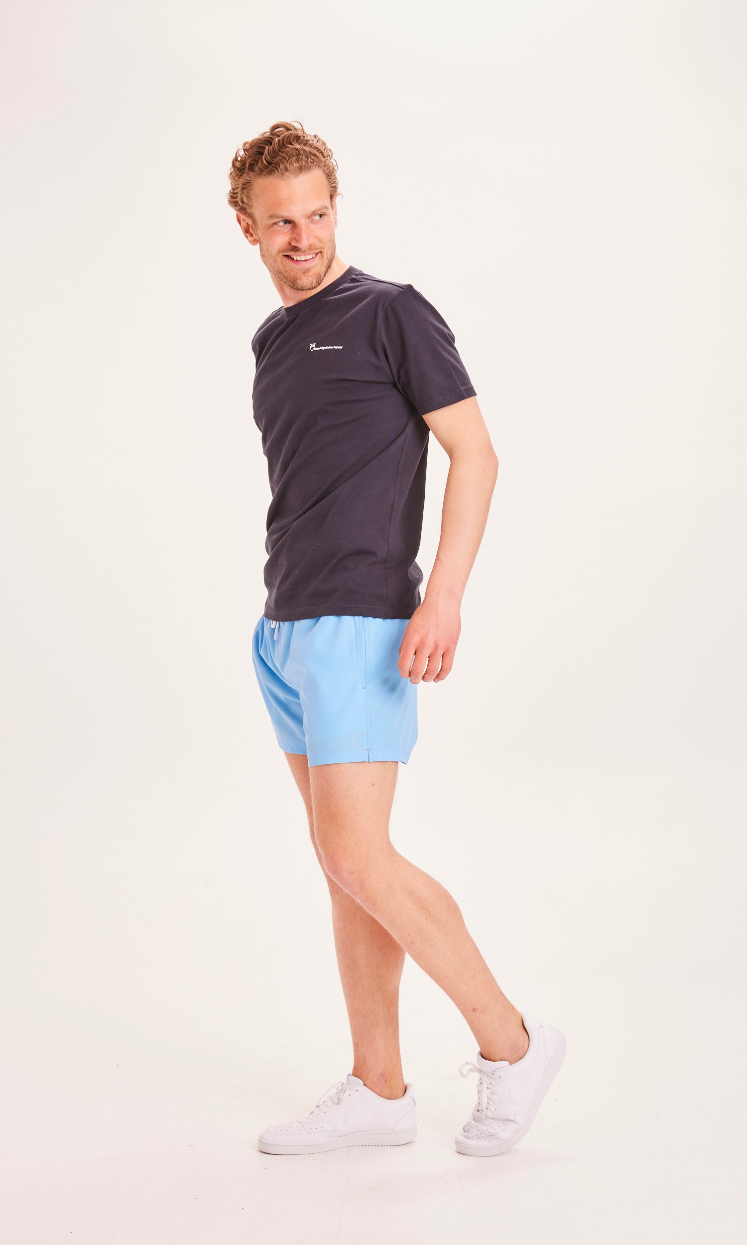 KnowledgeCotton Apparel BAY stretch badshorts - GRS/Vegan - Alaskan Blue