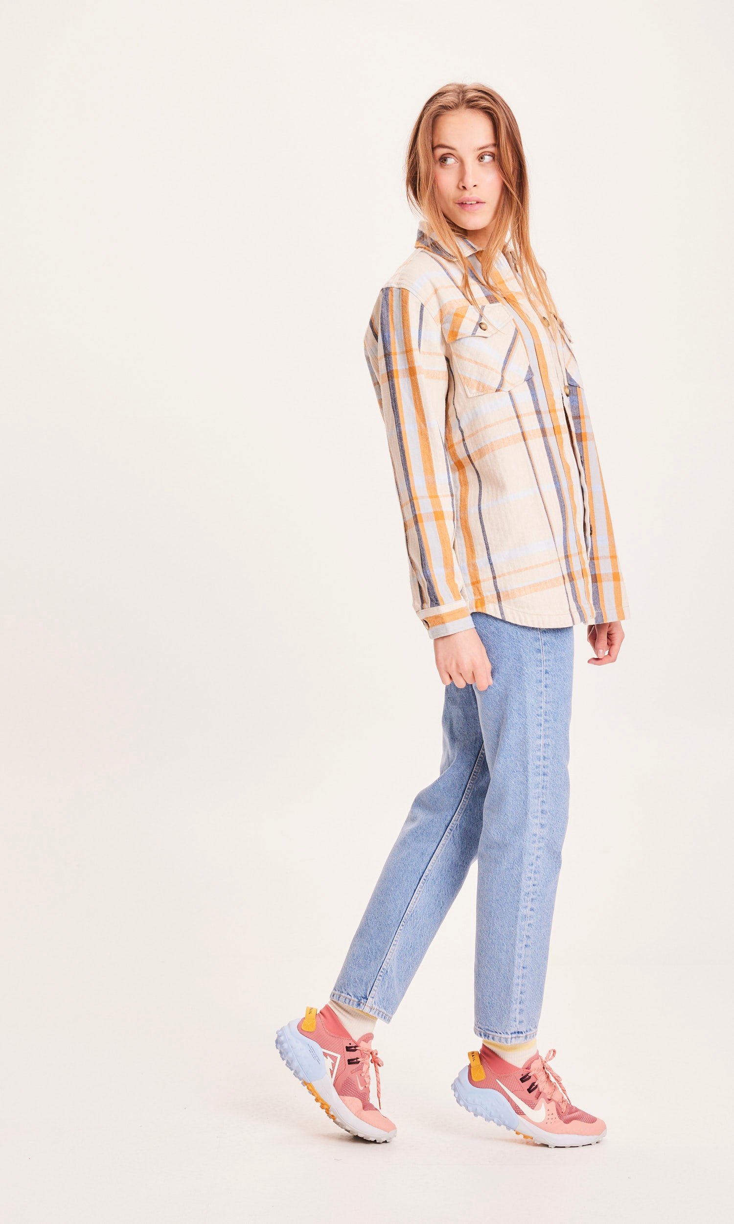 KnowledgeCotton Apparel LILLIAN check overshirt - GOTS/Vegan