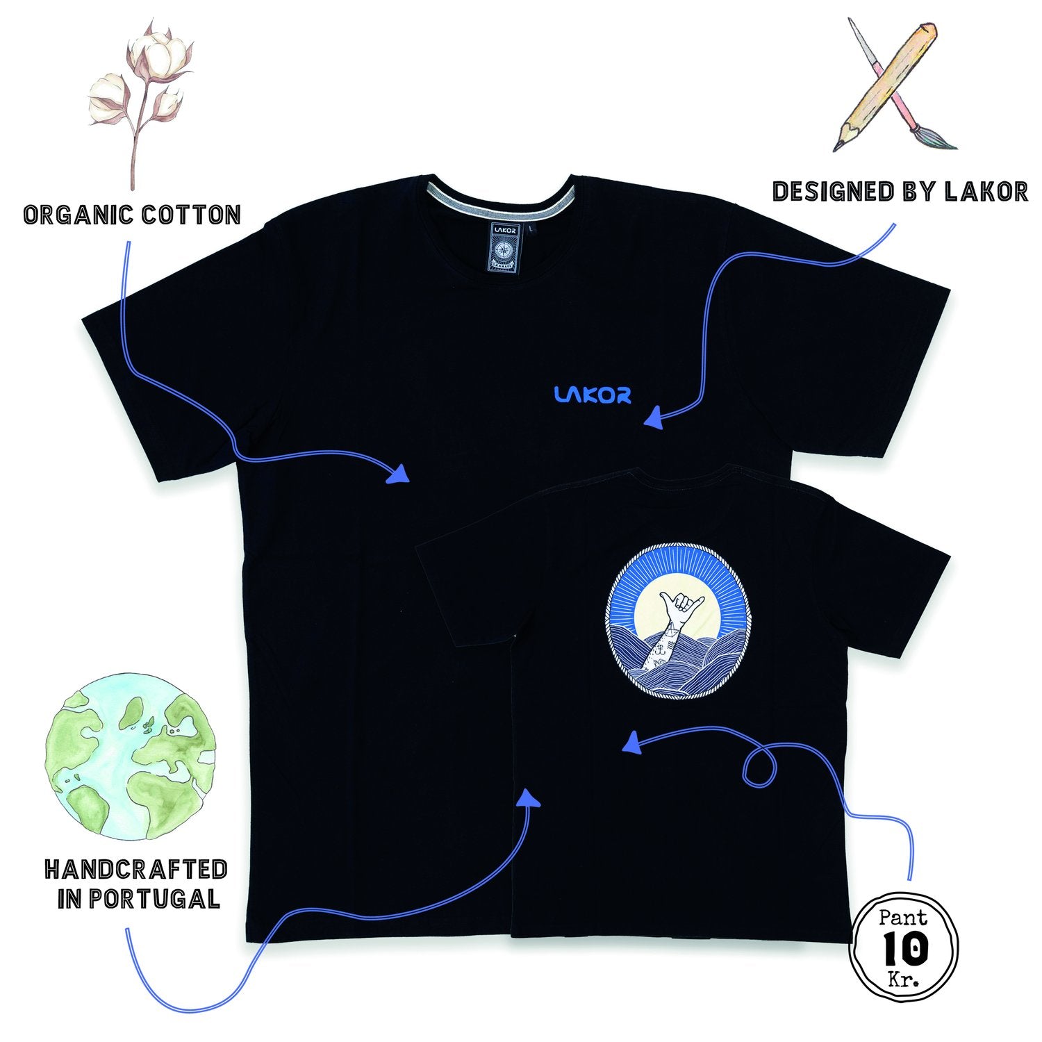 Lakor - Circle shaka T-shirt 