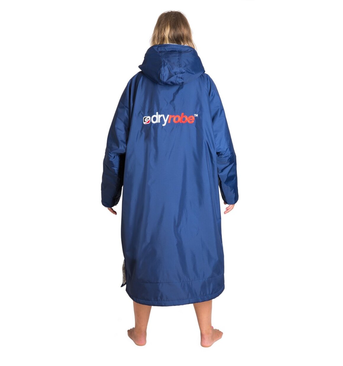 Dryrobe advance långärmad poncho | vuxna | marin/grå