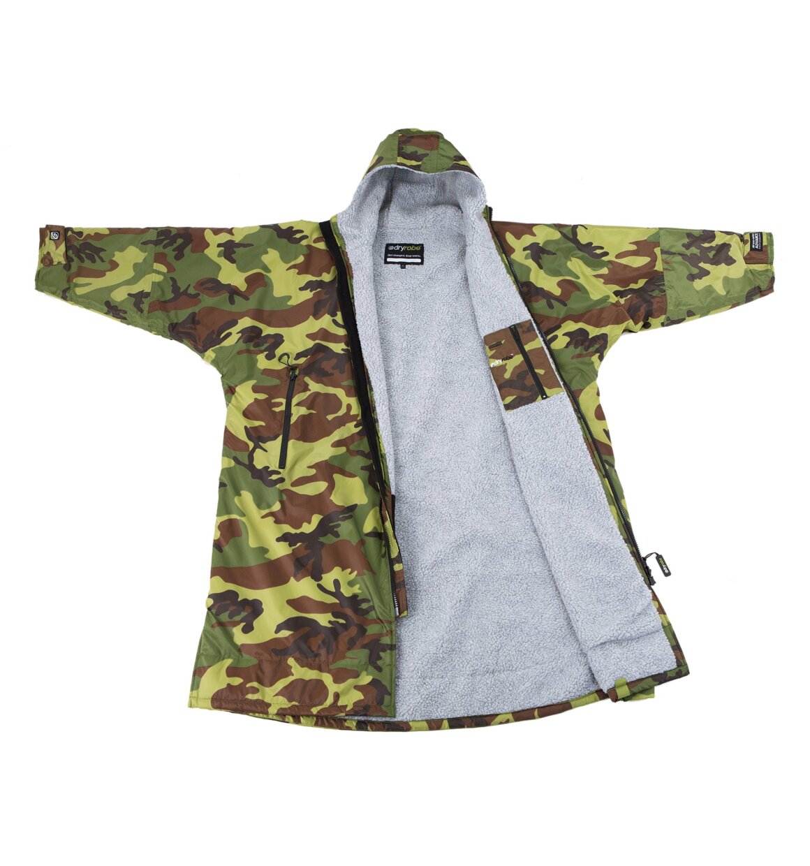 Dryrobe advance långärmad poncho | vuxna | camo/grå