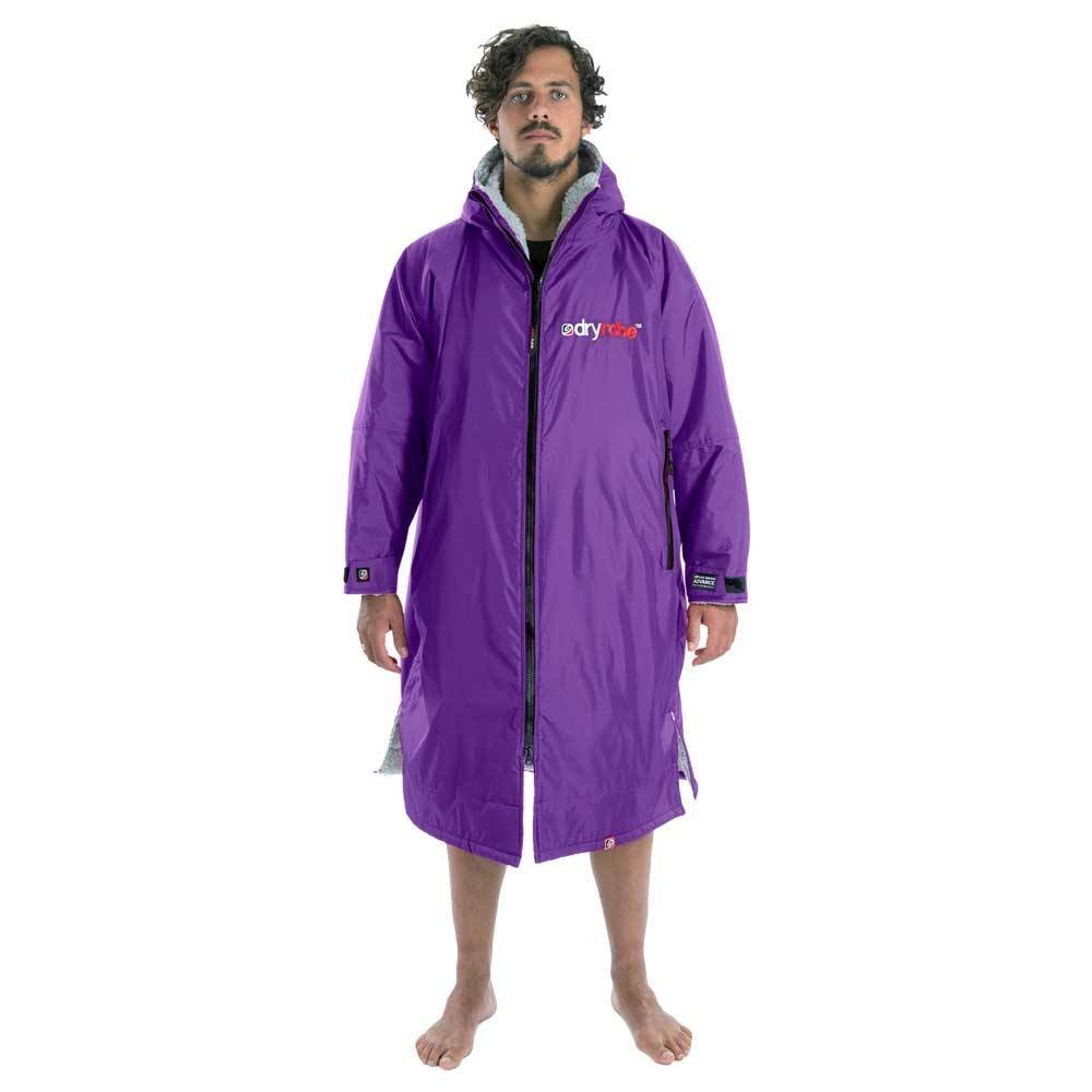 Dryrobe advance långärmad poncho | vuxna | lila/grå