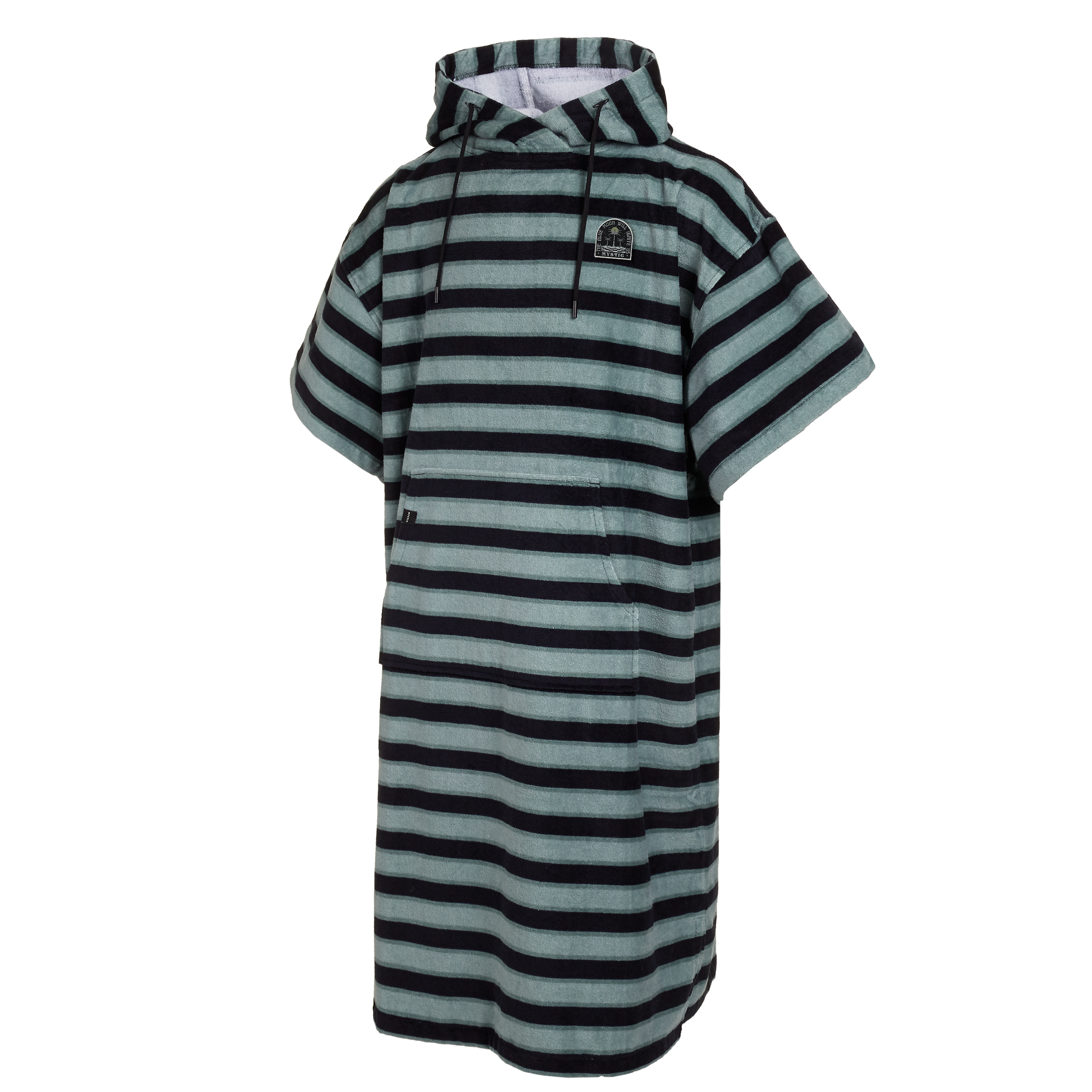 Mystic - Poncho Velours AOP - Gråblå