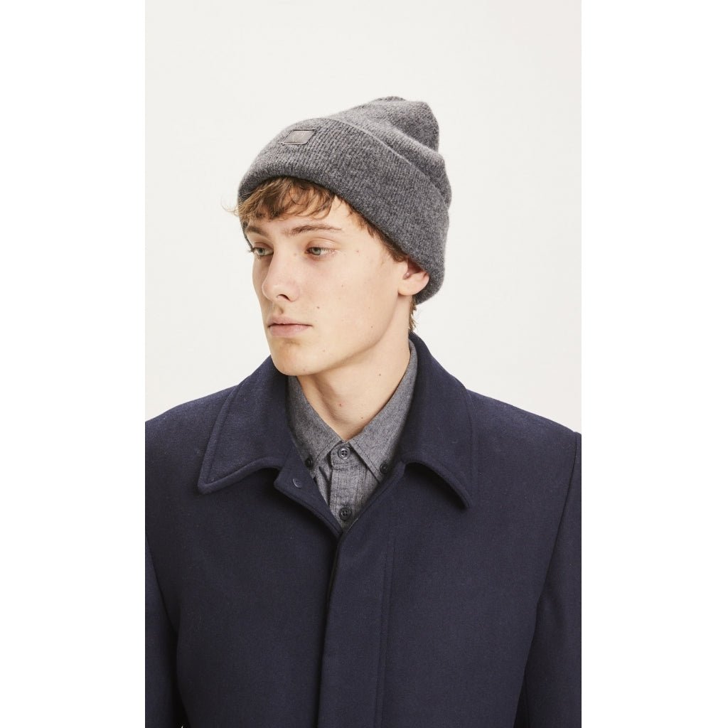 KnowledgeCotton Apparel LEAF ekologisk ullmössa Grå Melange