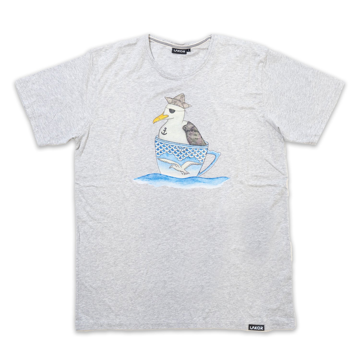 Lakor - Sailing Seagull (Ljusgrå) T-shirt 