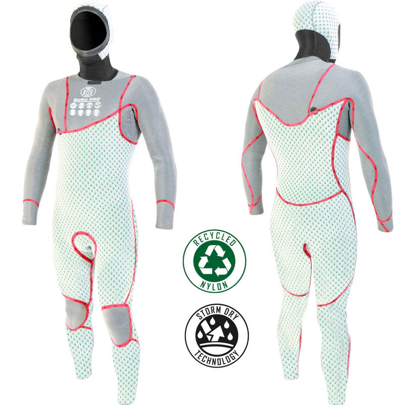 Sooruz Winter Wetsuit 6/5/4 Guru Pro - Oysterprene - Front Zip 