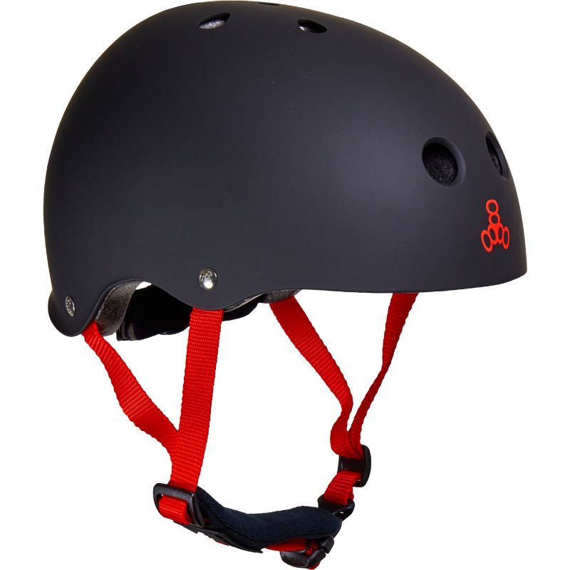 Triple Eight Lil 8 Skater Helmet Kids (mattsvart)