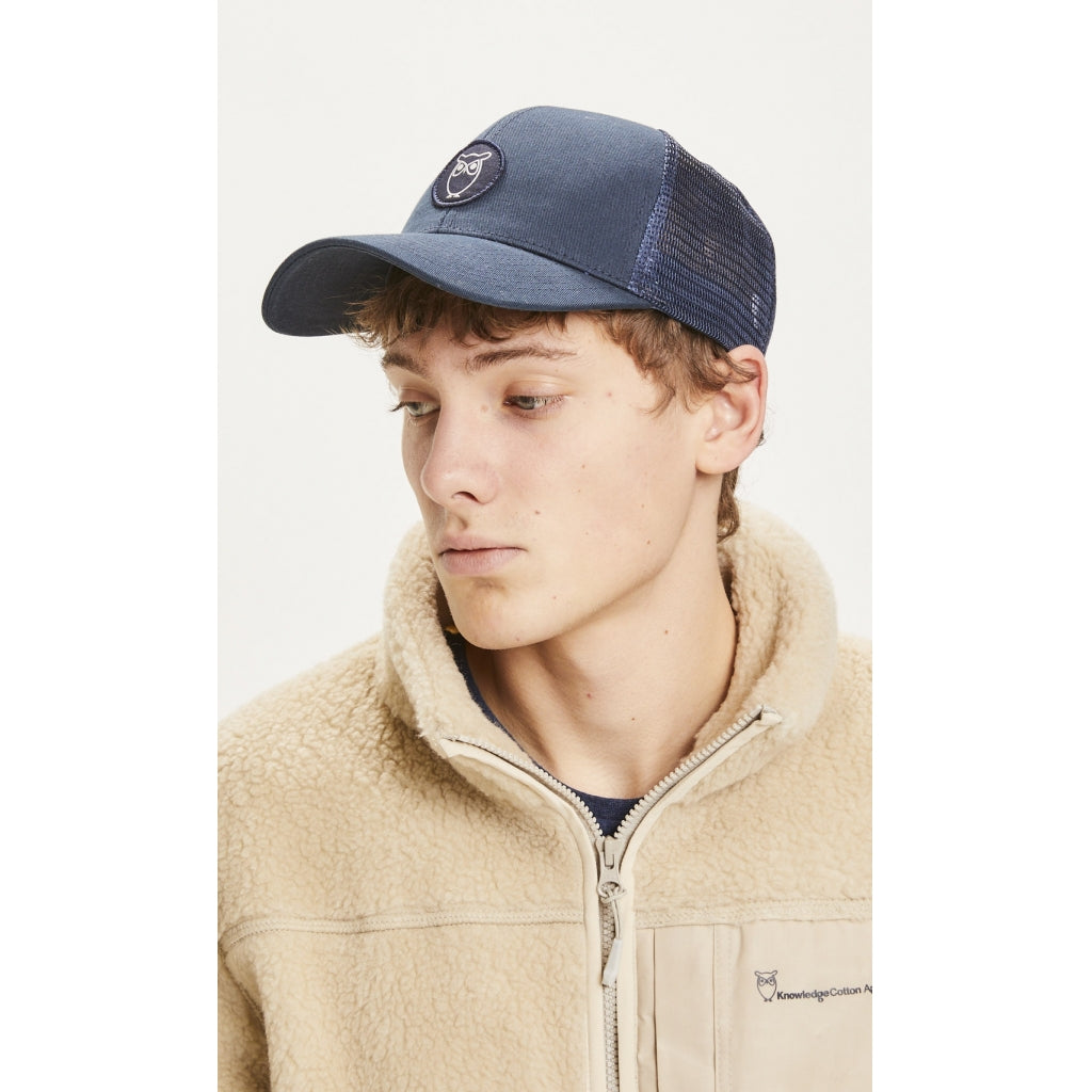 KnowledgeCotton Apparel PACIFIC twill trucker cap Total Eclipse